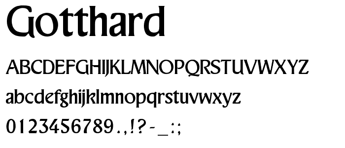 Gotthard font