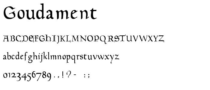 Goudament font