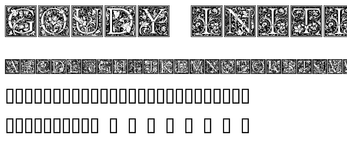 Goudy Initialen font