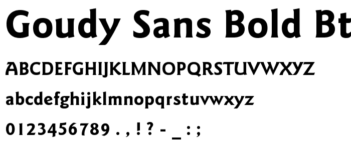 Goudy Sans Bold BT font