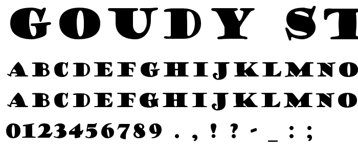 Goudy Stout font