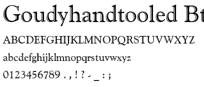 GoudyHandtooled BT font