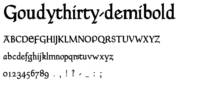 GoudyThirty-DemiBold font