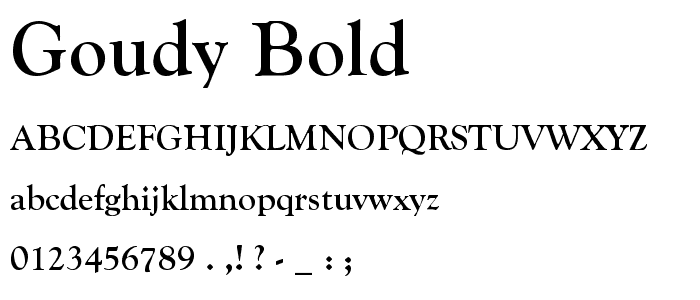 Goudy-Bold font