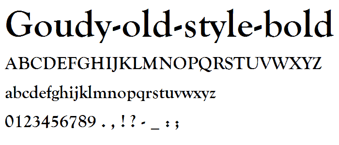 Goudy-Old-Style-Bold font