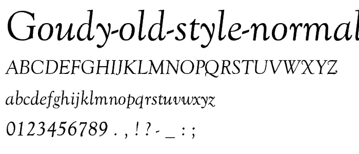 Goudy-Old-Style-Normal-Italic font