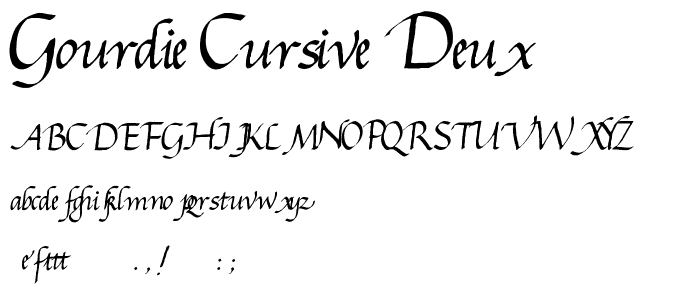 Gourdie Cursive Deux font