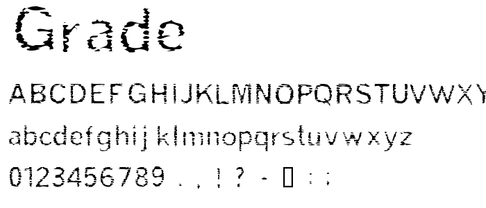 Grade font