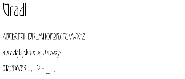 Gradl font