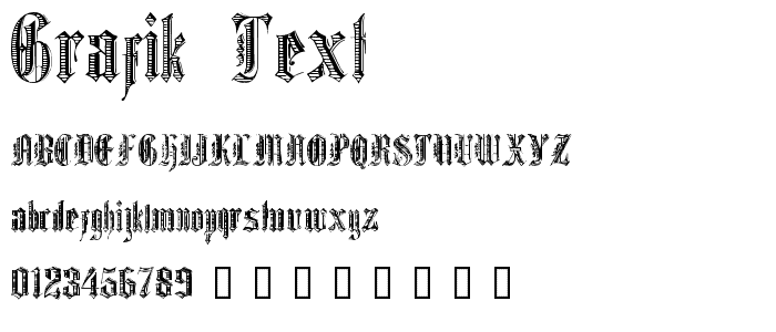 Grafik Text font