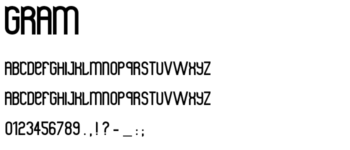 Gram font