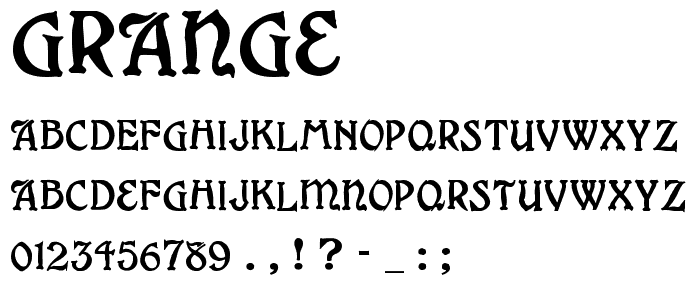 Grange font