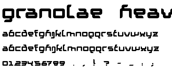 Granolae Heavy font