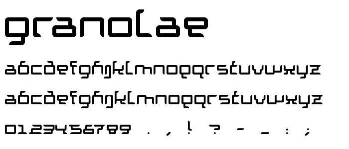 Granolae font