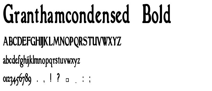 GranthamCondensed Bold font