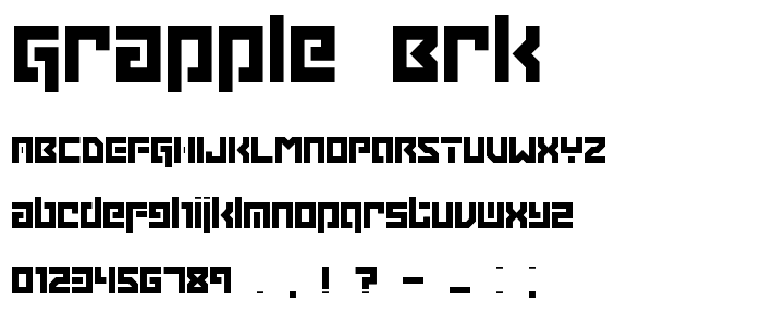 Grapple BRK font