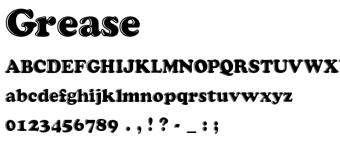 Grease font