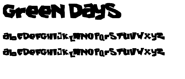 Green Days font