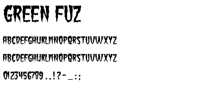 Green Fuz font