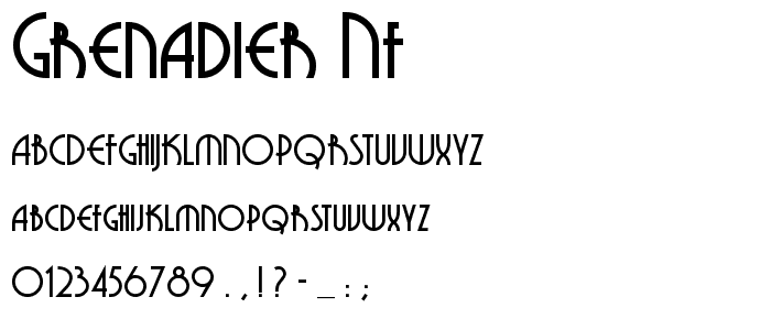 Grenadier NF font