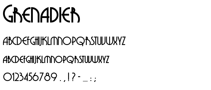 Grenadier font