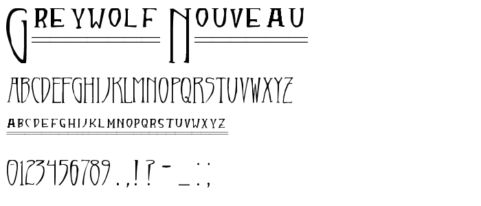 Greywolf Nouveau font