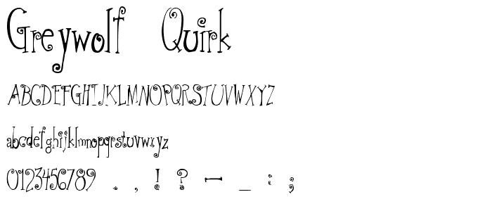 Greywolf Quirk font