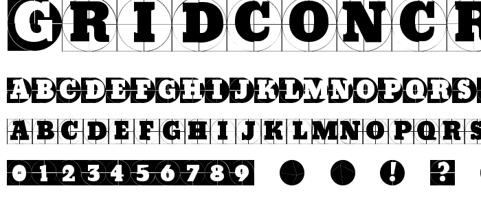 GridConcreteDue font