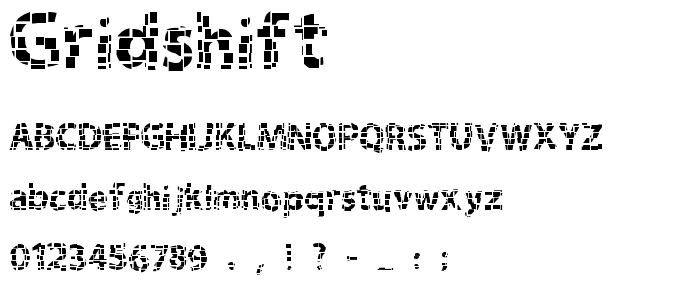 Gridshift font