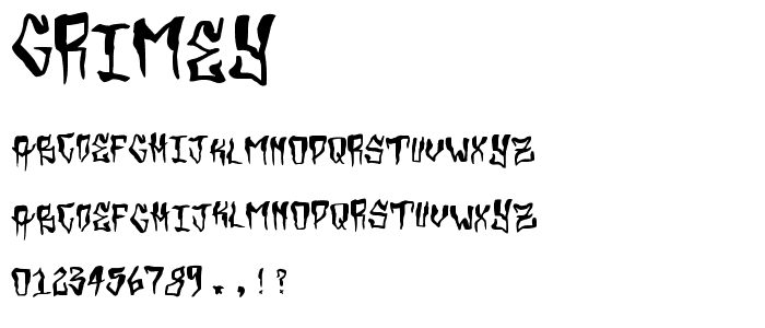 Grimey font