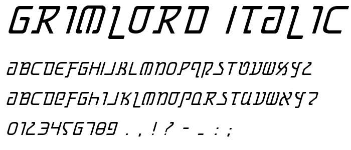 Grimlord Italic font