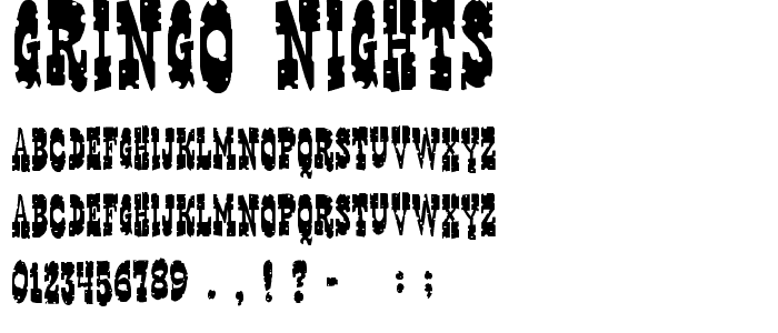 Gringo Nights font