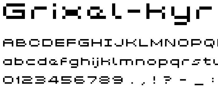 Grixel Kyrou 5 Wide Xtnd font