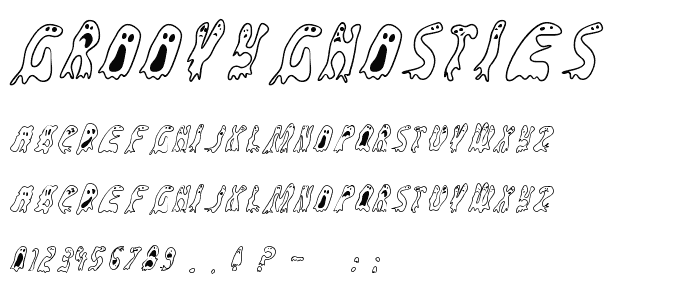 GroovyGhosties font