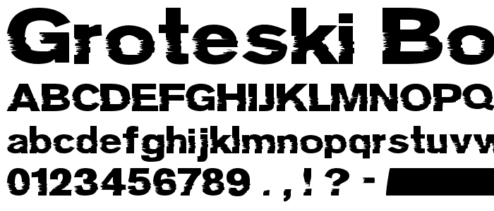 Groteski Bold font