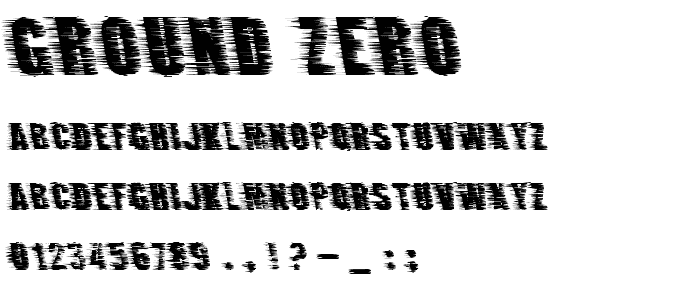 Ground Zero font