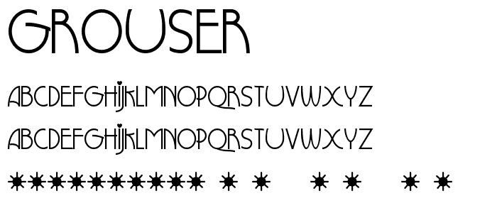 Grouser font