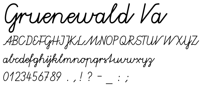 Gruenewald VA font