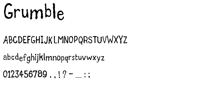 Grumble font