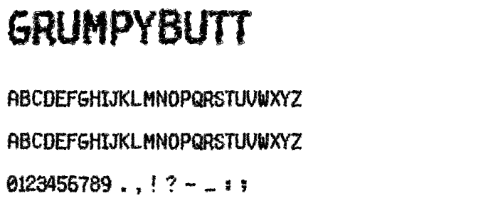 Grumpybutt font