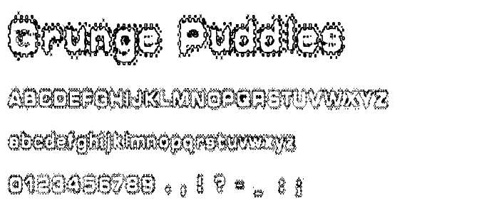 Grunge Puddles font