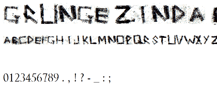 Grunge zinda bad font