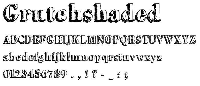 GrutchShaded font