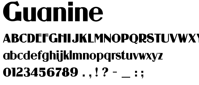 Guanine font