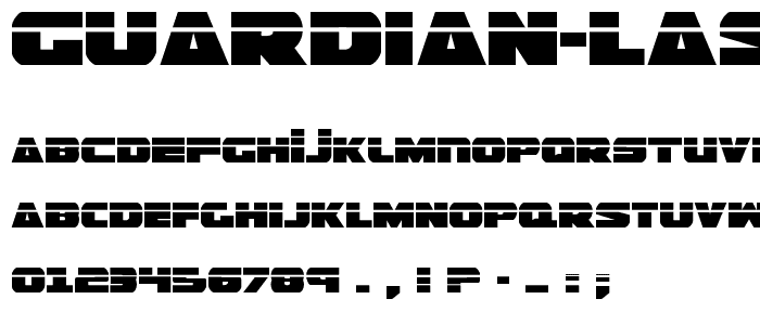 Guardian Laser font