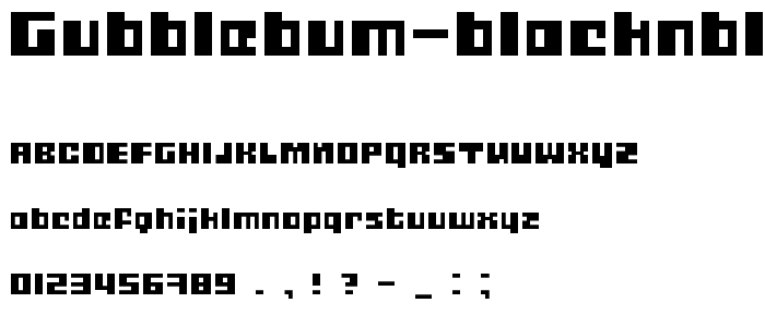 Gubblebum BlacknBlocky font