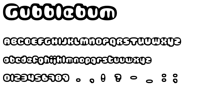 Gubblebum font