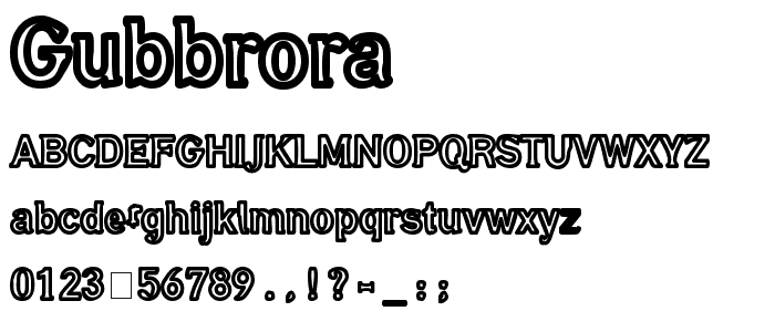 Gubbröra font