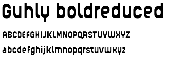 Guhly-Boldreduced font