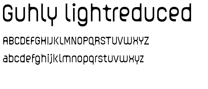 Guhly-Lightreduced font